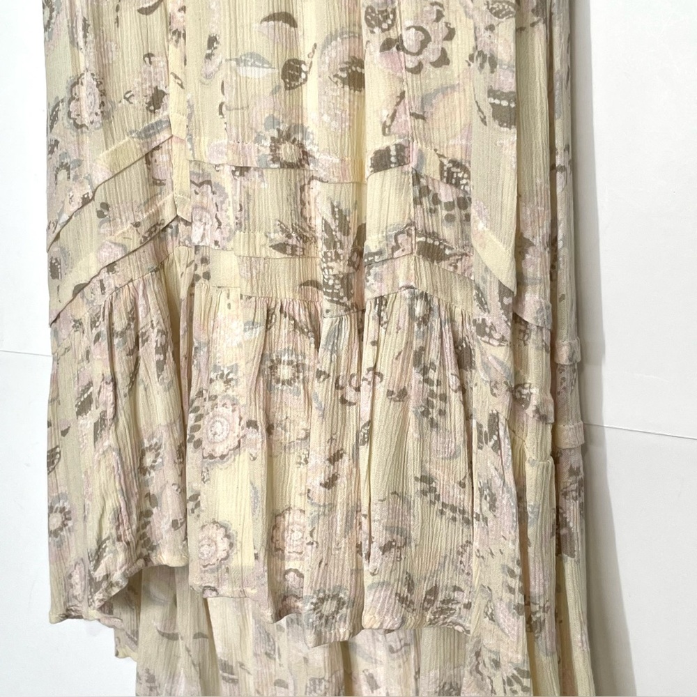 O'Neill Sleeveless Off-White Floral Rayon Dress Boho Romantic Beachy Size XS - Picture 4 of 12